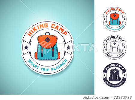 Camping and outdoor adventure vintage logos, emblems,badges. Travel logo emblems. Vector Logo concept 72573787