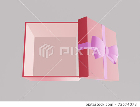 empty opened gift box with bow, top view, 3d illustration empty opened gift box with bow, top view, 3d illustration 72574078