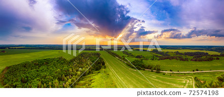 Rural summer sunset 72574198