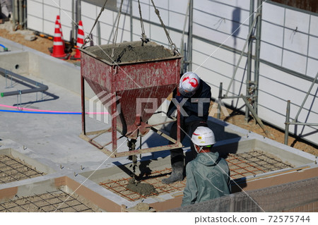 Foundation work using ready-made con 72575744