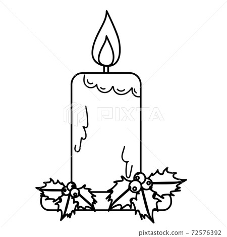 Isolated christmas candle icon Isolated christmas candle icon 72576392
