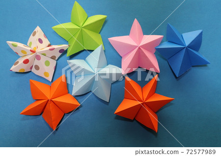 Handmade stars made from origami 72577989