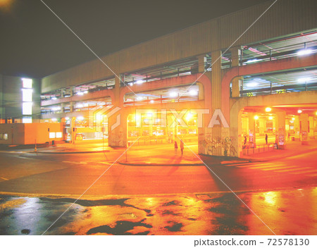 Car parking and bus station in Milan, Italy, 2013. Car parking and bus station in Milan, Italy, 2013. 72578130