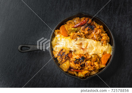 Korean food Takkarubi Dak galbi (Korean chicken grilled dish) 72578856