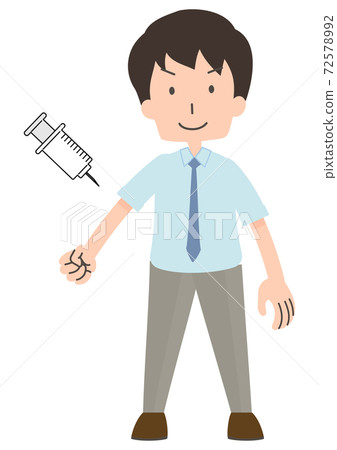 Person receiving an injection 72578992