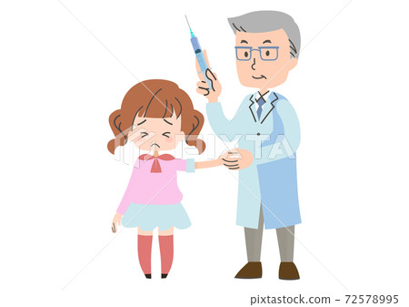 Child receiving an injection Child receiving an injection 72578995