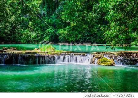 Landscape Waterfall Than Bok Khorani. (Thanbok Khoranee National Park) at Krabi. lake, nature trail, forest, mangrove forest. Attractions Landscape Waterfall Than Bok Khorani. (Thanbok Khoranee National Park) at Krabi. lake, nature trail, forest, mangrove forest. Attractions 72579285