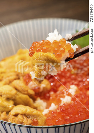Sea urchin salmon roe Sea urchin salmon roe 72579449