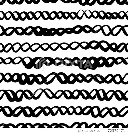 Wavy grunge lines hand drawn seamless pattern. Wavy grunge lines hand drawn seamless pattern. 72579471