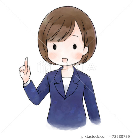 女手指站在西裝上半身 女手指站在西裝上半身 72580729