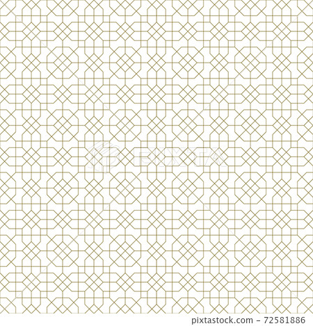 Background seamless pattern based on traditional islamic art.Brown color.Fine lines. 72581886