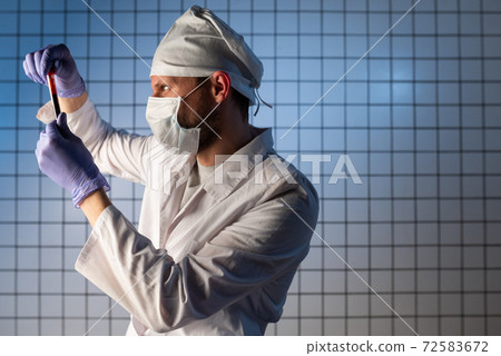 Portrait with copyspace, empty place of stylish handsome scientist looking at camera Portrait with copyspace, empty place of stylish handsome scientist looking at camera 72583672