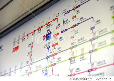 大阪地鐵四橋線西梅田站的票價表 大阪地鐵四橋線西梅田站的票價表 72585326
