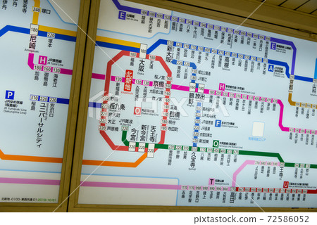 JR Kitashinchi Station ticket fare table JR Kitashinchi Station ticket fare table 72586052