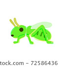 Illustration of Grasshopper. Hand drawn vector illustration. Cute Illustrations For Kids 72586436