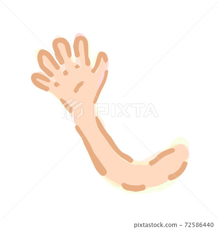Illustration of Arm. Hand drawn vector illustration. Cute Illustrations For Kids 72586440