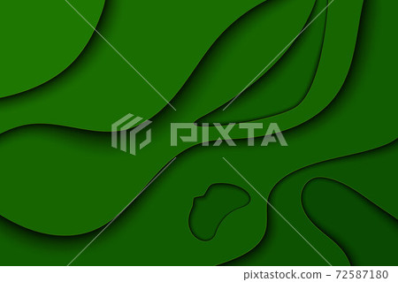 Paper cut green background with wavy edges. Paper cut green background with wavy edges. 72587180