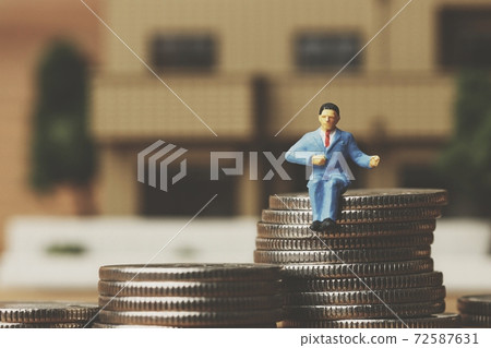 Businessman and money 72587631