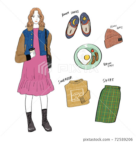 協調手繪插圖 協調手繪插圖 72589206