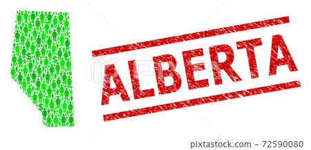 Distress Alberta Stamp Imitation and Green Customers and Dollar Mosaic Map of Alberta Province Distress Alberta Stamp Imitation and Green Customers and Dollar Mosaic Map of Alberta Province 72590080