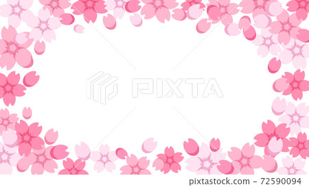 Cherry blossom petal frame 72590094