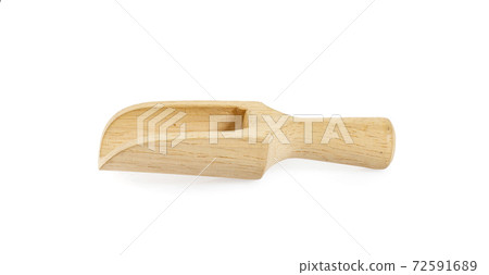 Wooden scoop an isolated on white background Wooden scoop an isolated on white background 72591689