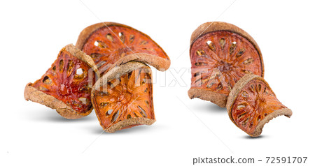 dried quince slices on a white background dried quince slices on a white background 72591707