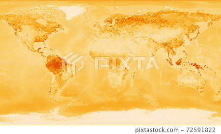 Geography earthmap digital global world map art small ball red tone 72591822