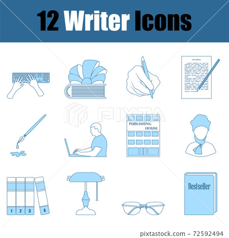 Writer Icon Set Writer Icon Set 72592494