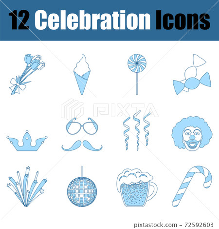 Celebration Icon Set - Stock Illustration [72592603] - PIXTA