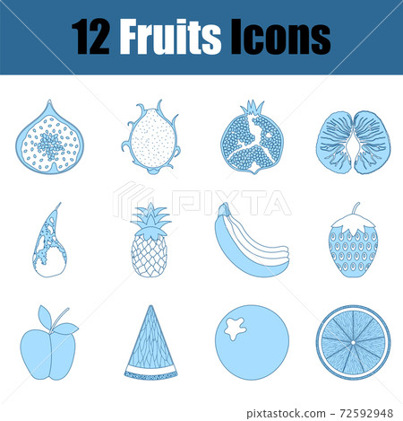 Fruits Icon Set-插圖素材 [72592948] - PIXTA圖庫
