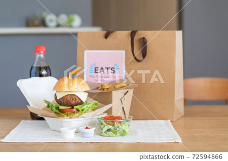 Image of gourmet avocado cheeseburger delivery food Image of gourmet avocado cheeseburger delivery food 72594866