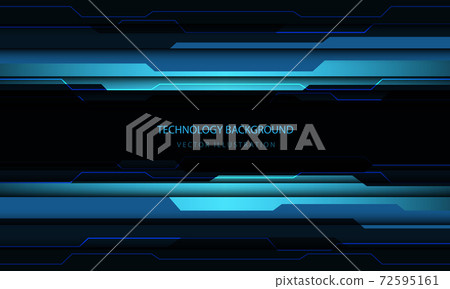 Abstract technology cyber circuit blue black metallic light power energy design modern futuristic background vector illustration. 72595161