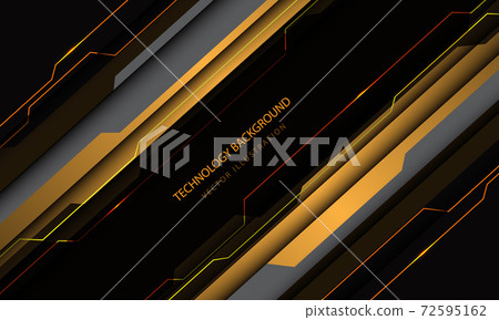 Abstract technology cyber circuit yellow grey metallic slash speed design modern futuristic background vector illustration. Abstract technology cyber circuit yellow grey metallic slash speed design modern futuristic background vector illustration. 72595162