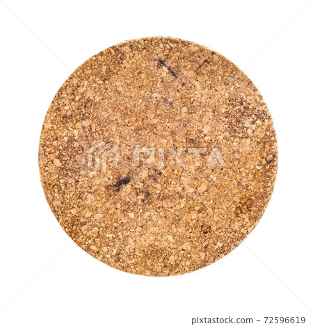 round cork pad for hot dishes isolated round cork pad for hot dishes isolated 72596619