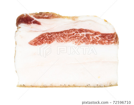 slice of salted Salo with meat layer isolated slice of salted Salo with meat layer isolated 72596710