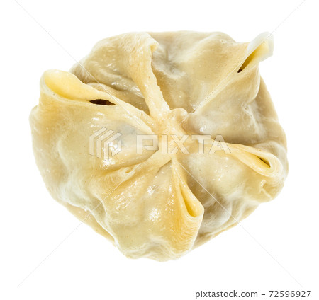 top view of single steamed Buuz isolated top view of single steamed Buuz isolated 72596927