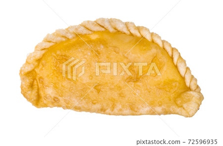 deep-fried Khuushuur turnover isolated on white 72596935