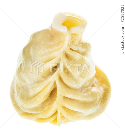 steamed Buuz filled with mutton meat isolated steamed Buuz filled with mutton meat isolated 72597025