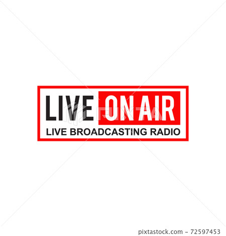 On air radio logo design template On air radio logo design template 72597453