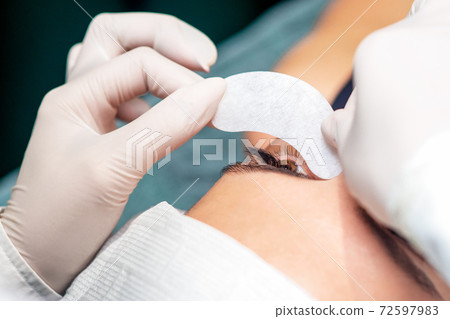 Close up put strip under eye. Close up put strip under eye. 72597983