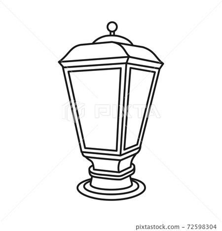 Black and white street lantern Black and white street lantern 72598304