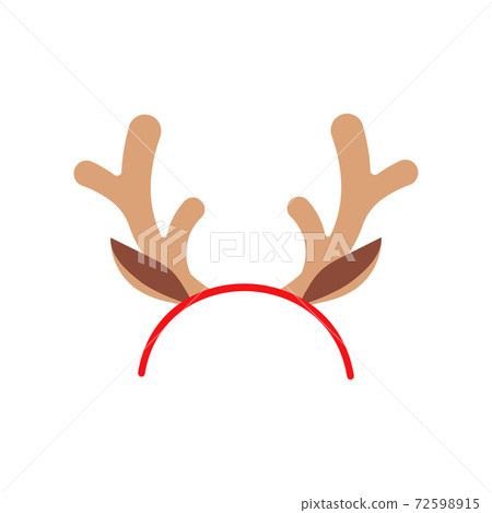 Christmas reindeer headband vector icon… - Stock Illustration