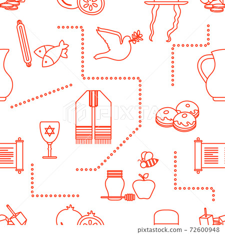 Vector Jewish Holiday Israel Traditional Festive 72600948