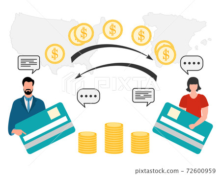 Online Banking Mobile Money Transfer People Map 72600959