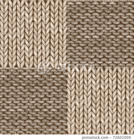 Brown and beige patchwork checkered realistic knitted seamless pattern Brown and beige patchwork checkered realistic knitted seamless pattern 72601009