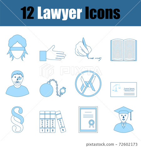 Lawyer Icon Set 72602173