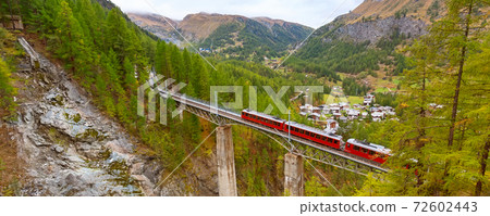 Zermatt, Switzerland. Gornergrat train banner 72602443