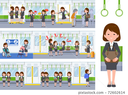 火車 電氣列車 事業女性 72602614