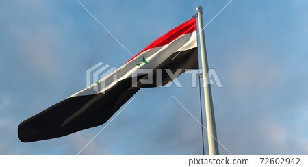 3d rendering of the national flag of the Syria 72602942